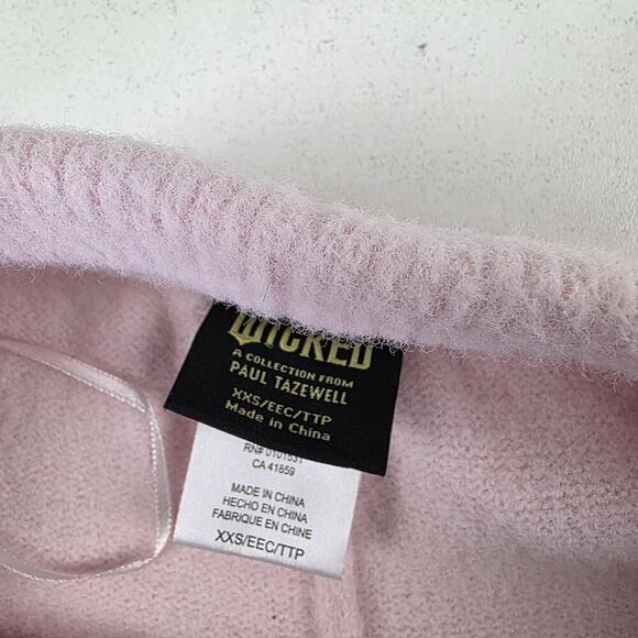 Paul Tazewell Light Pink Sweater Rib Bottom Flare Pants WICKED Oversized Sz 2XS - Picture 9 of 14